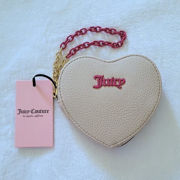 Juicy🍊 Couture "Can't Tame Her" Heart❤ Zip Around Coin🪙 Purse - NWT - Picture 10 of 14
